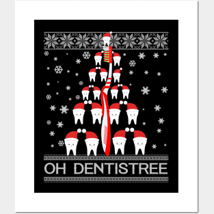 Funny Dentist Christmas Tree Dentistree Posters and Art